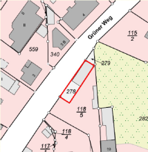 Lage Grüner Weg (Flur 9, Flurstück 278)